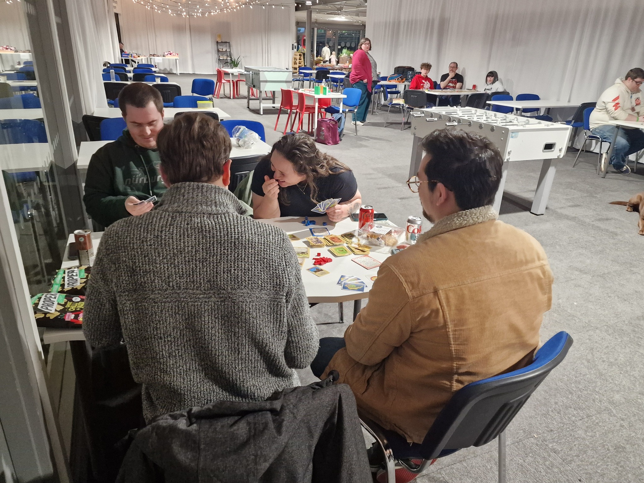 Busy board game event tables