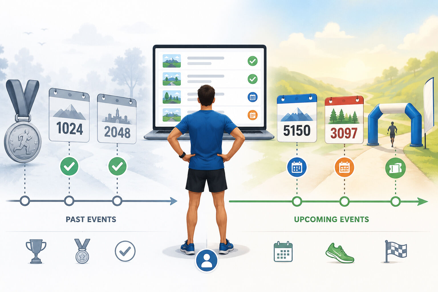 Previous and Upcoming Events Timeline