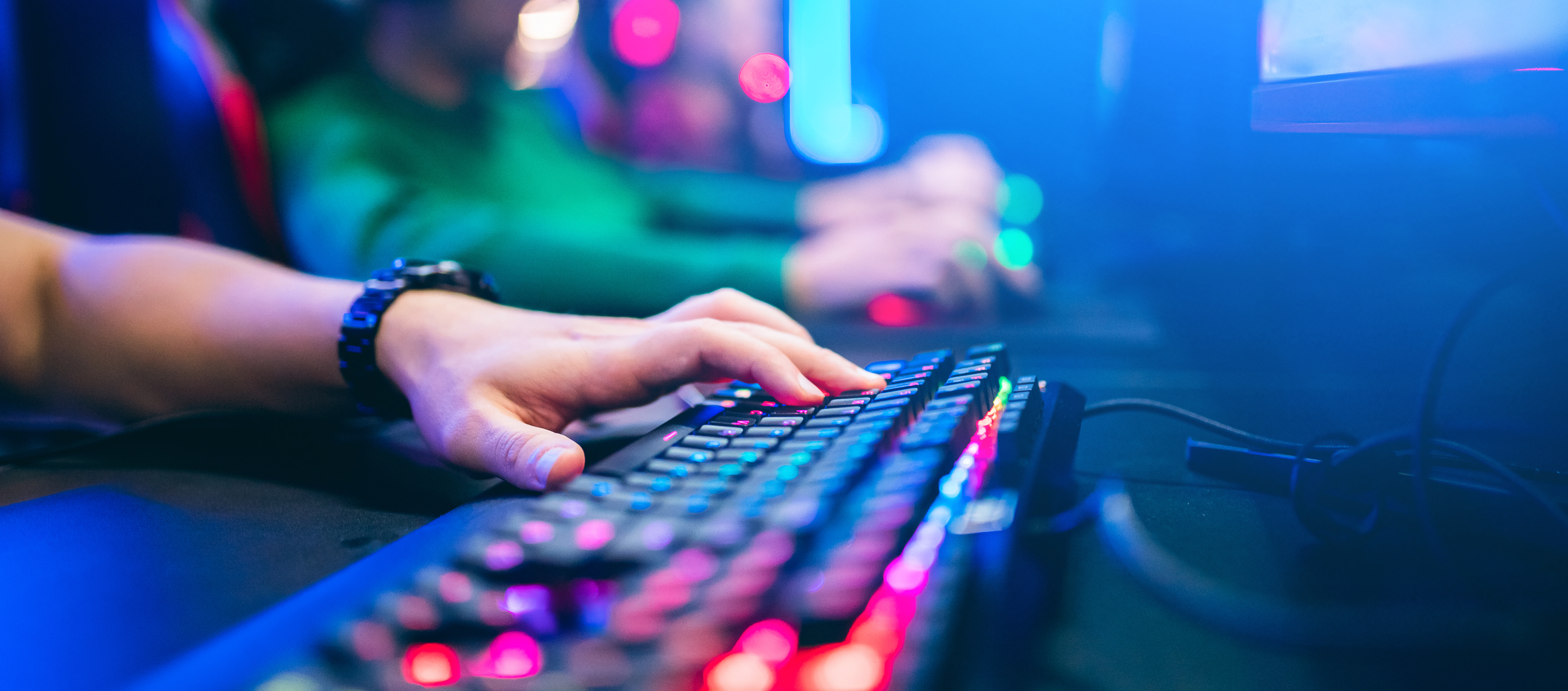 Competitive console gaming setup