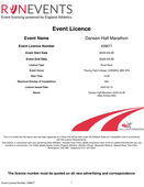 Darwen Half Race Licence