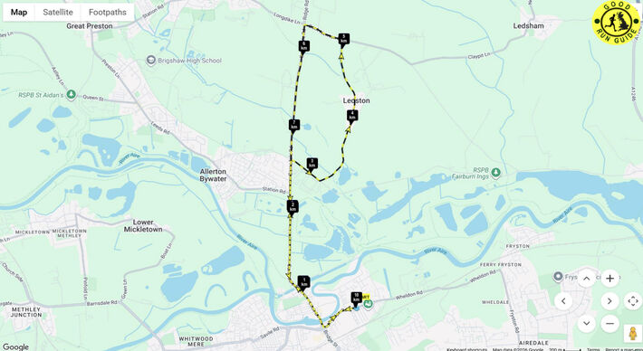 Castleford 10k Route
